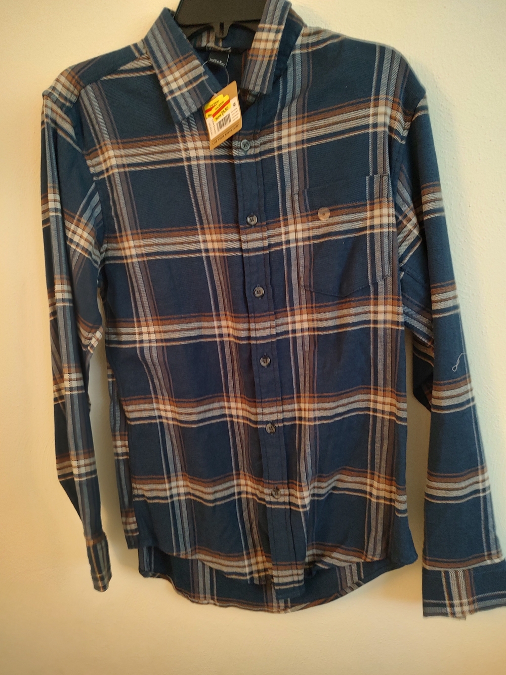 Eddie Bauer Blue Plaid Button-Down Shirt